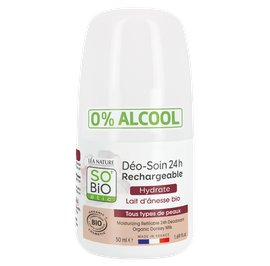 Moisturizing Refillable 24H Deodorant - Organic Donkey Milk - All skin types - So'bio étic - Hygiene