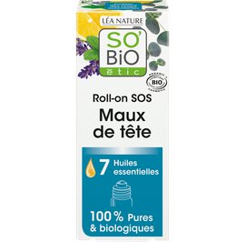 SOS headache roll-on with 7 organic essential oils - So'bio étic - Massage and relaxation